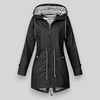 Brielle - Women's Hooded Waterproof Jacket with Drawstring Waist