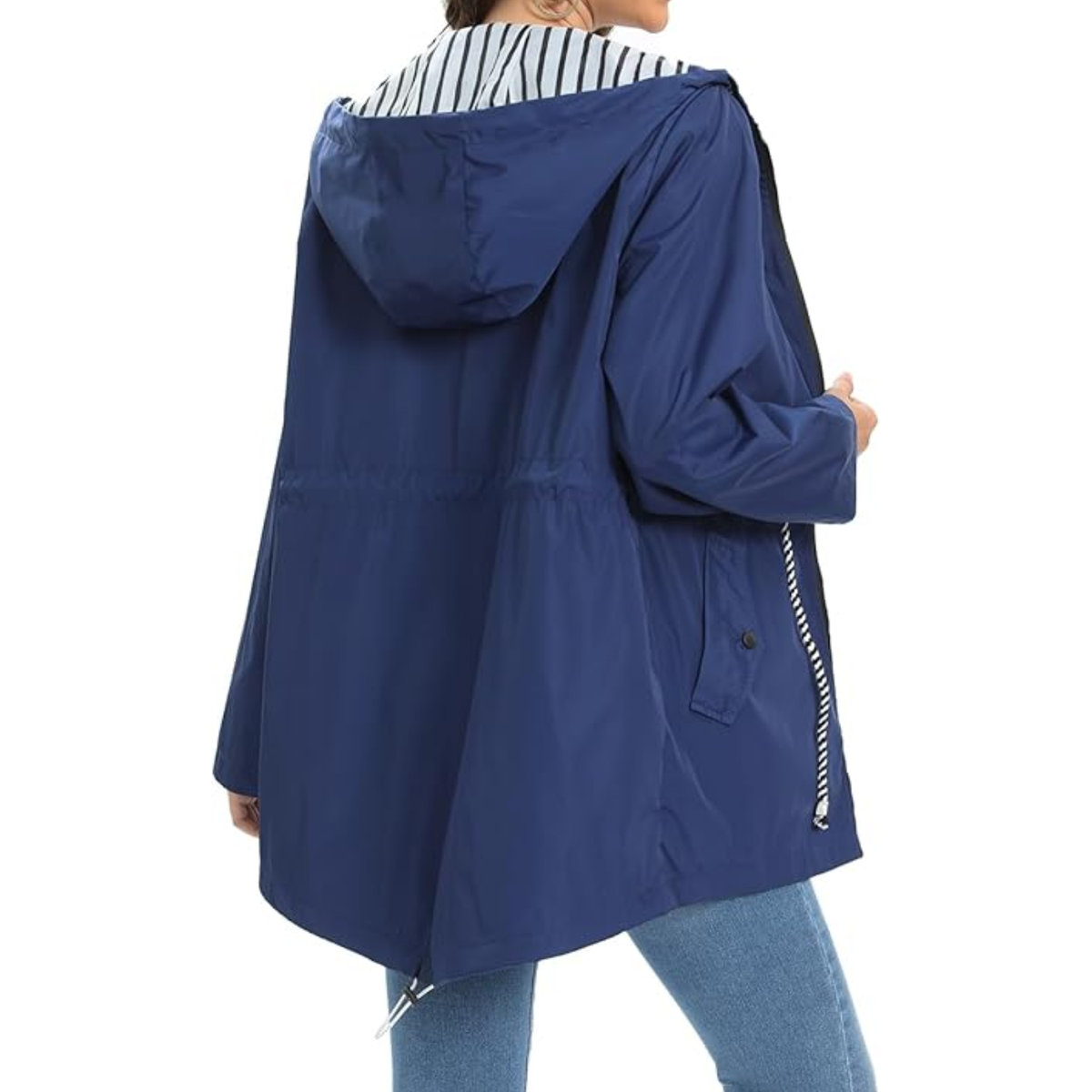 Brielle - Women's Hooded Waterproof Jacket with Drawstring Waist
