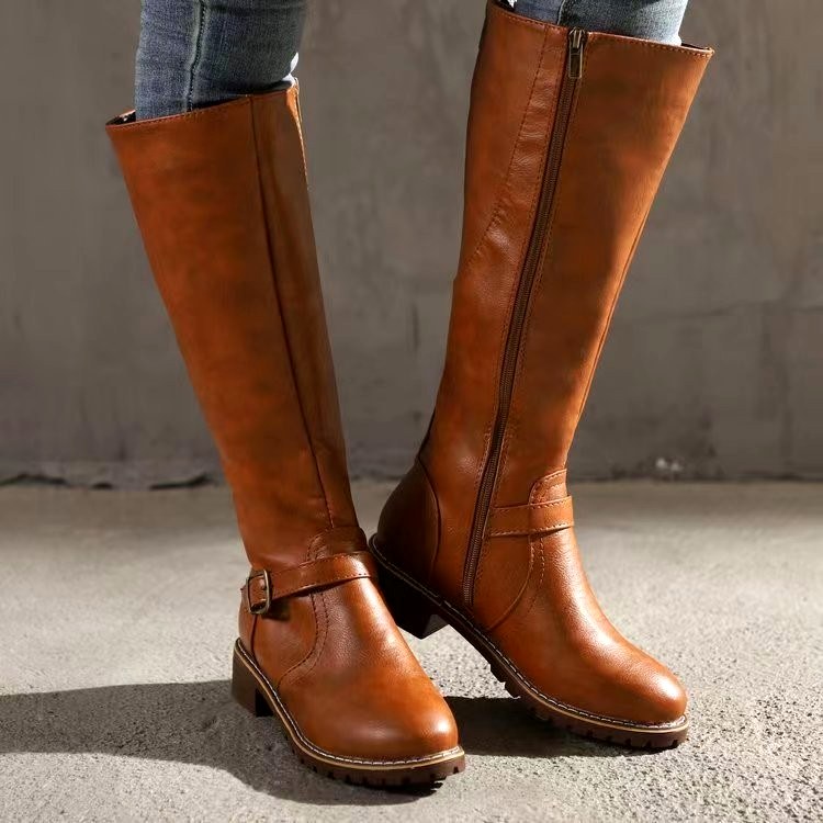 Bronte - Women’s Knee-High Lug Sole Riding Boots 3