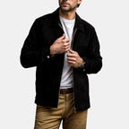 Bryce - Men's Faux Suede Zip-Up Collared Fall Jacket 2