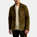 Bryce - Men's Faux Suede Zip-Up Collared Fall Jacket 4