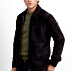 Bryce - Men's Faux Suede Zip-Up Collared Fall Jacket 7