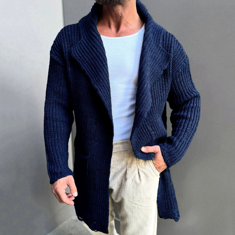 Buster - Men's Ribbed Shawl Collar Slim Fit Cardigan 2