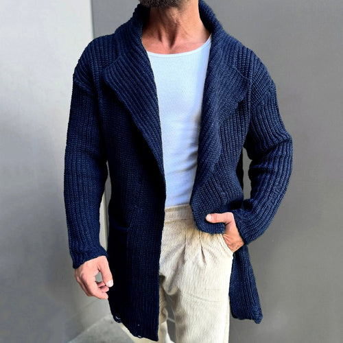Buster - Men's Ribbed Shawl Collar Slim Fit Cardigan 2