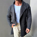 Buster - Men's Ribbed Shawl Collar Slim Fit Cardigan 5
