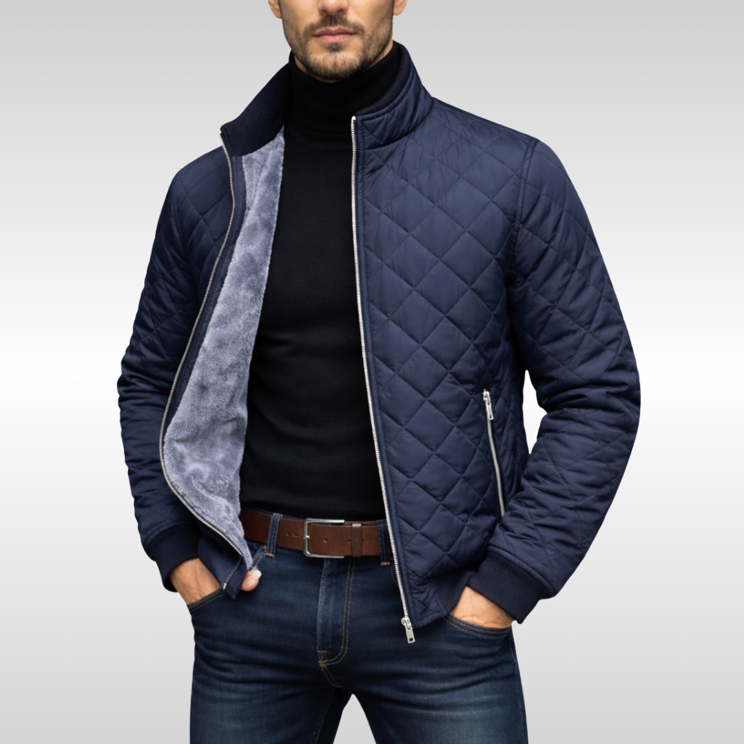 Callum - Men's Quilted Jacket with Fleece Lining