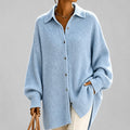 Celeste - Women's Oversized Knit Button-Down Cardigan 1