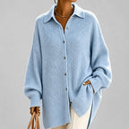 Celeste - Women's Oversized Knit Button-Down Cardigan 1