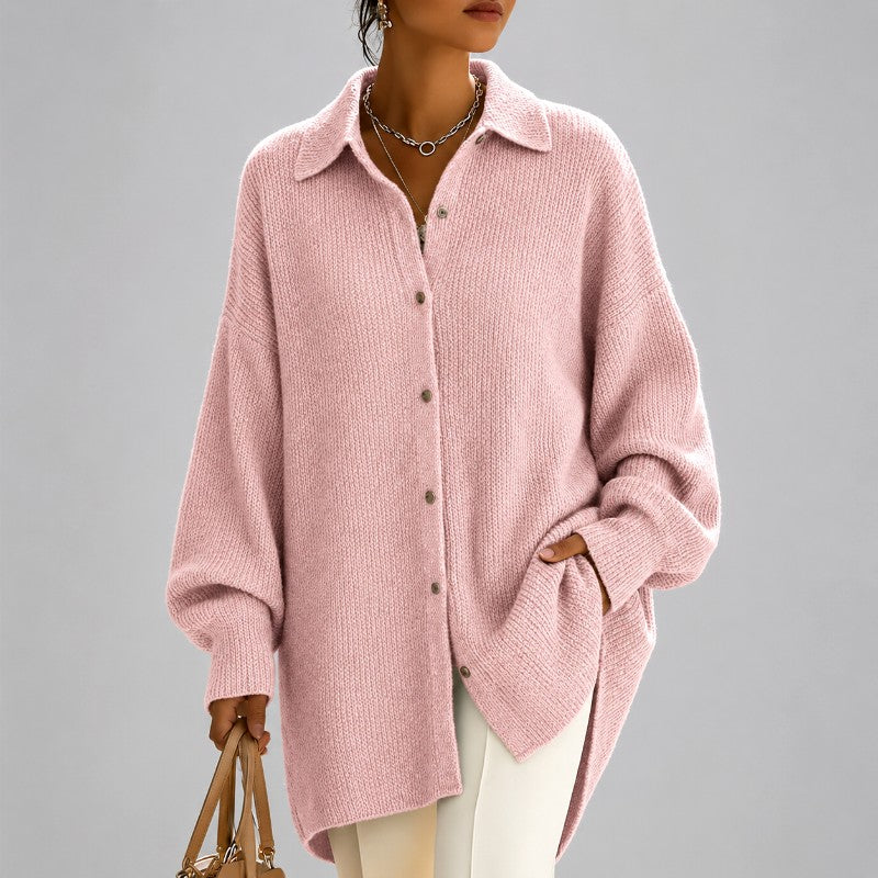 Celeste - Women's Oversized Knit Button-Down Cardigan 2