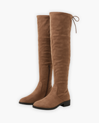 Charlotte - Women's Over-the-Knee Suede Boot with Side Zip