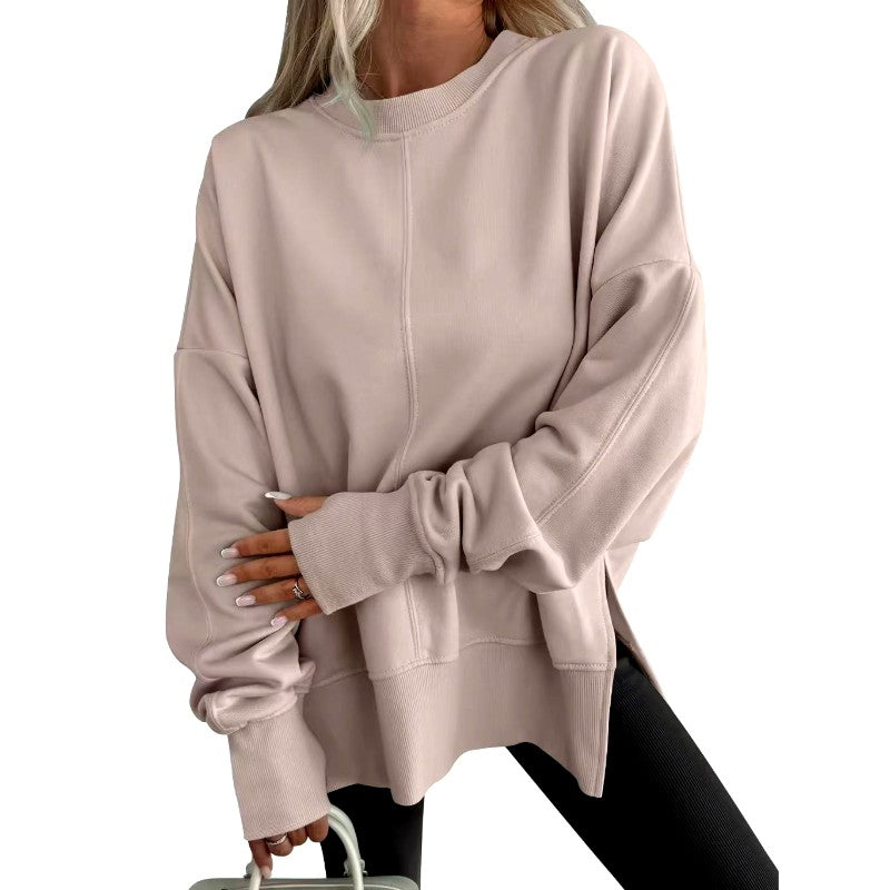 Cherry - Women's Oversized Batwing Sleeve Crew Neck Sweatshirt 3