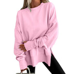Cherry - Women's Oversized Batwing Sleeve Crew Neck Sweatshirt 4