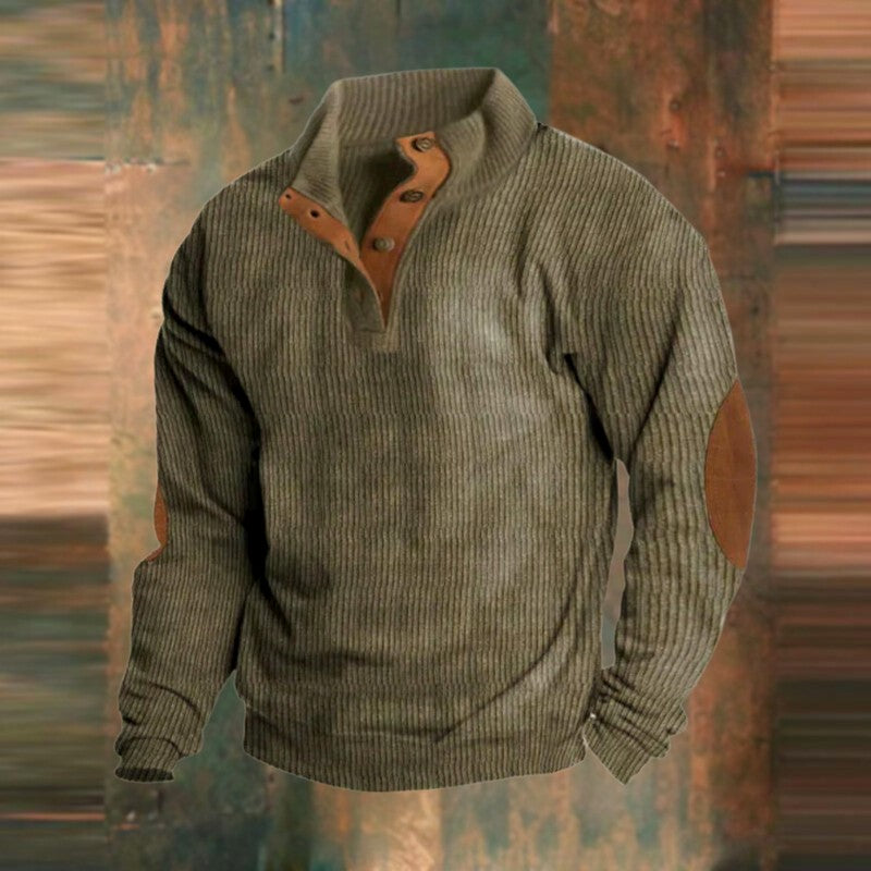 Chet - Men's Ribbed Stand-Up Collar Smart-Casual Sweater 2