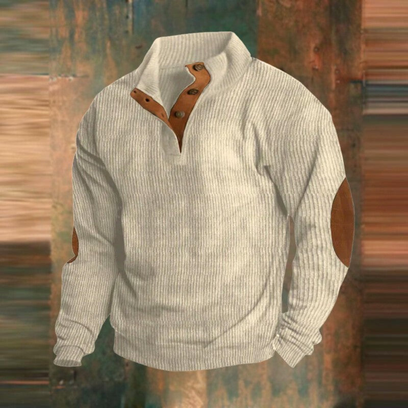 Chet - Men's Ribbed Stand-Up Collar Smart-Casual Sweater 5