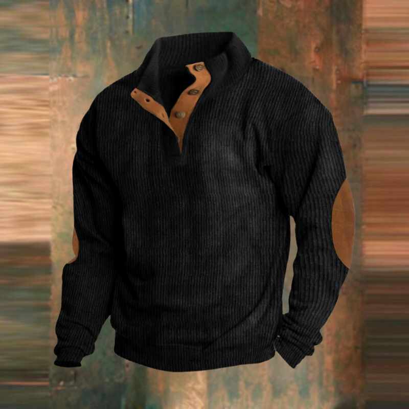 Chet - Men's Ribbed Stand-Up Collar Smart-Casual Sweater 6