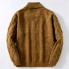 Chris - Men's Argyle Shawl Collar Relaxed Cardigan 3