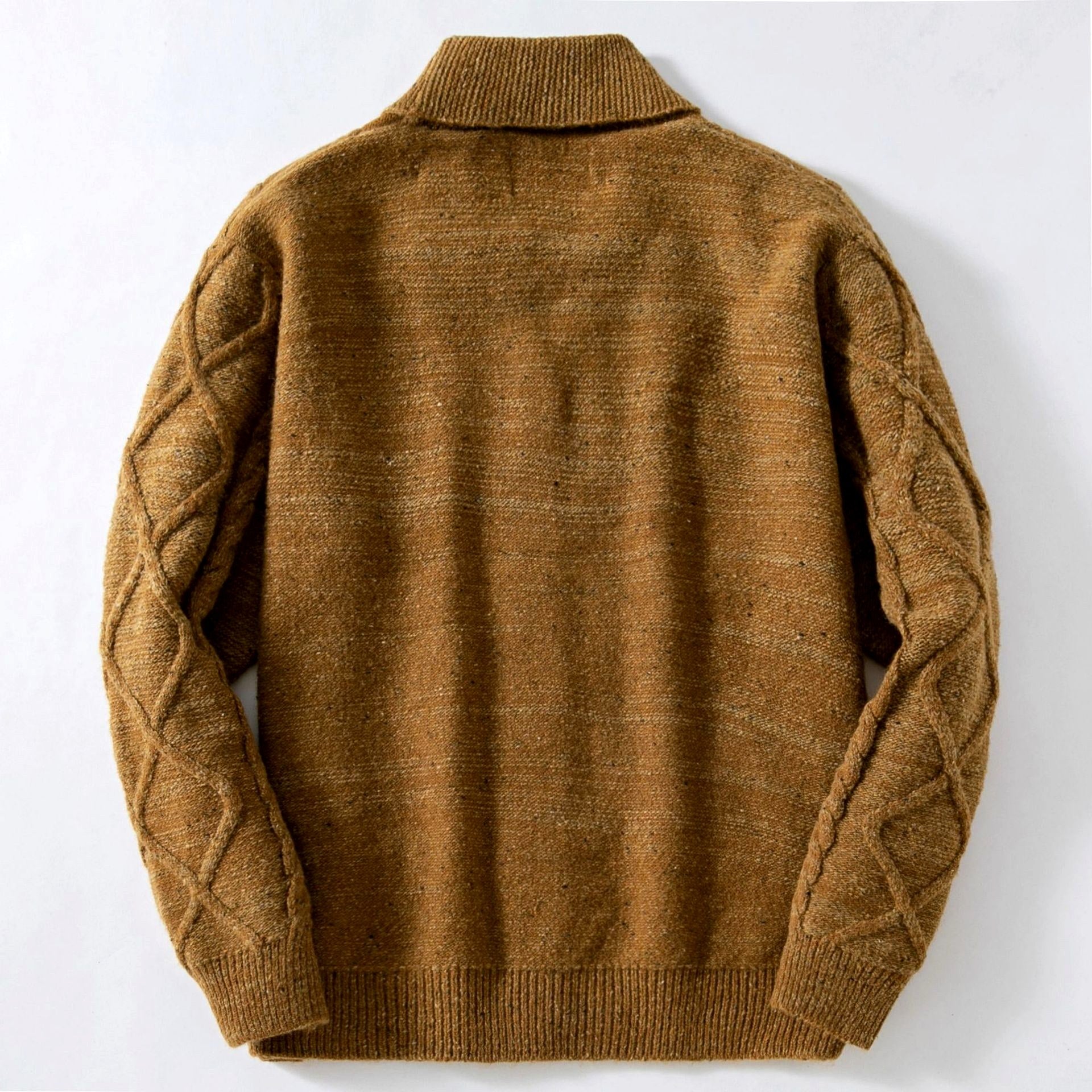 Chris - Men's Argyle Shawl Collar Relaxed Cardigan 3