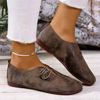 Clara - Women's Metal Button Slip-On Loafers