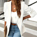 Clarissa - Women's Tailored Notched Lapel Blazer Jacket 2