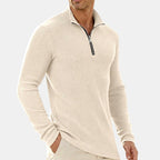 Claude - Men's Ribbed Corduroy Quarter-Zip Sweatshirt 1