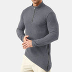 Claude - Men's Ribbed Corduroy Quarter-Zip Sweatshirt 2
