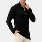 Claude - Men's Ribbed Corduroy Quarter-Zip Sweatshirt 4