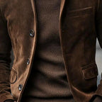 Clement - Men's Suede Slim Fit Stand Collar Blazer 2