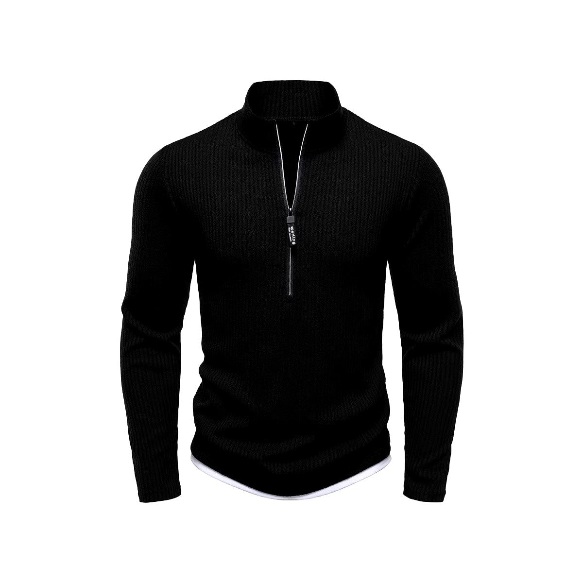 Clifton - Men's Ribbed Long-Sleeve Quarter-Zip Pullover 5
