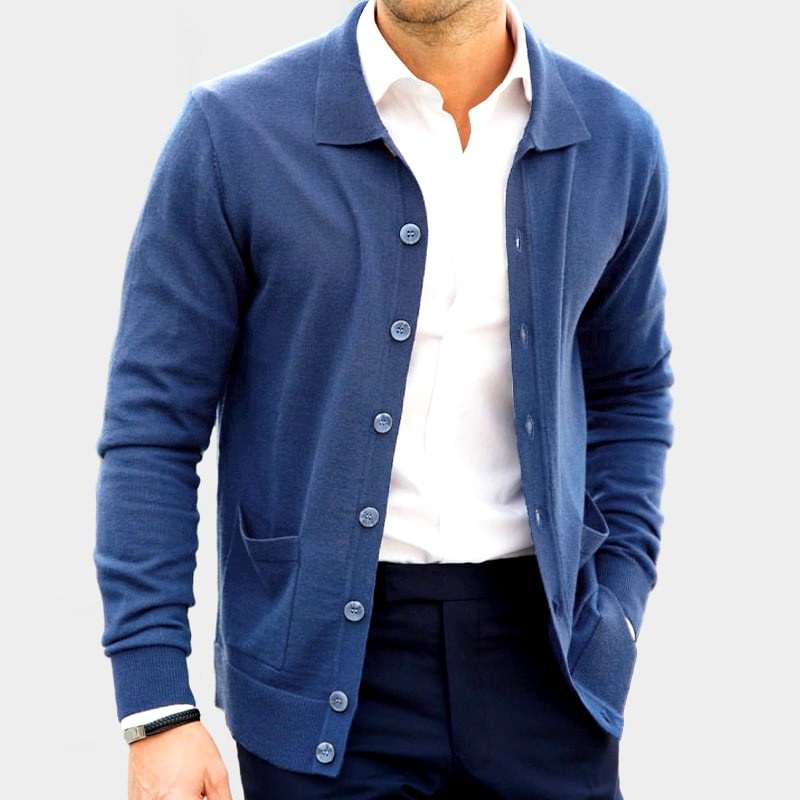 Codey - Men's Loose Fit Button-Front Lightweight Cardigan 2