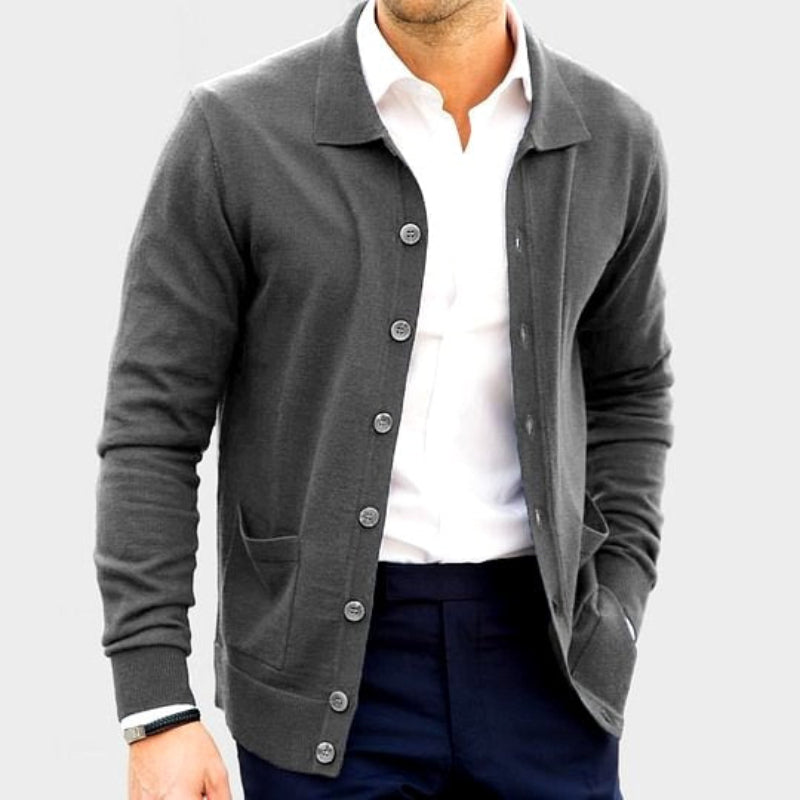 Codey - Men's Loose Fit Button-Front Lightweight Cardigan 3