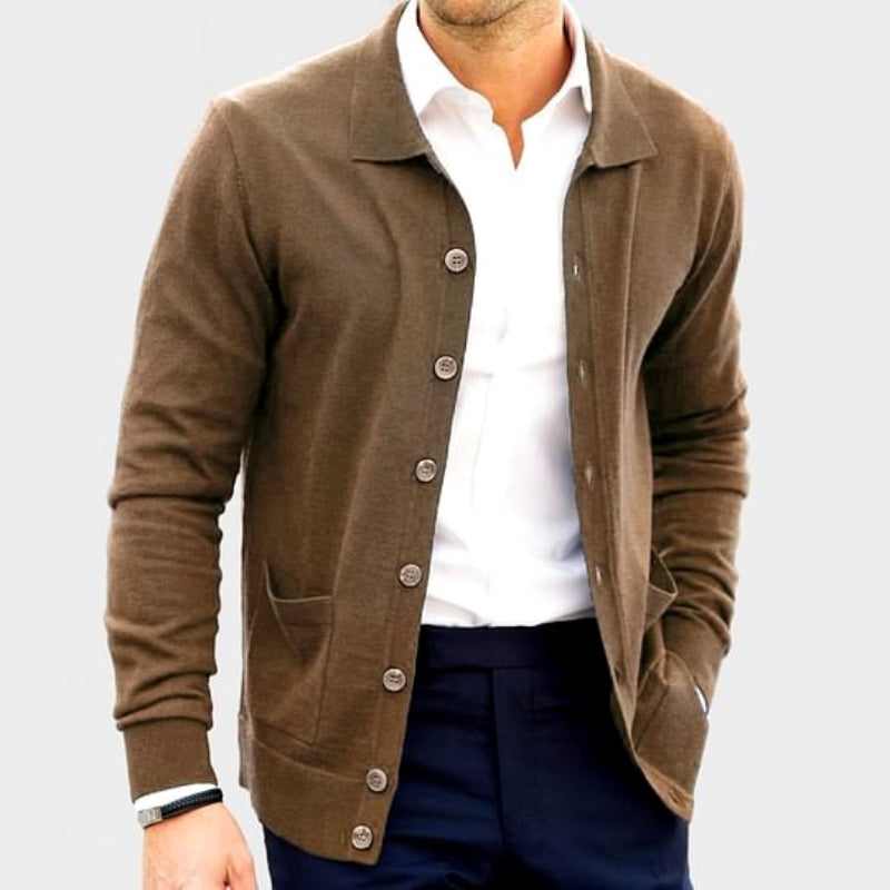 Codey - Men's Loose Fit Button-Front Lightweight Cardigan 4
