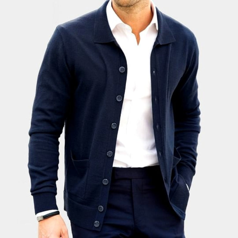 Codey - Men's Loose Fit Button-Front Lightweight Cardigan 5