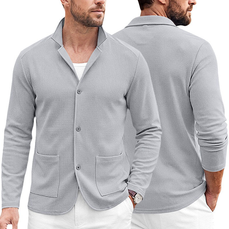 Cooper - Men's Waffle Knit Casual Blazer 4