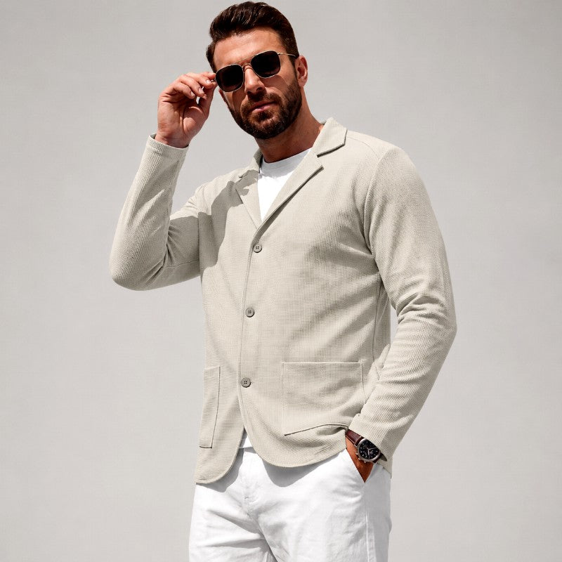 Cooper - Men's Waffle Knit Casual Blazer 6