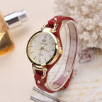 Cordula – Women's Gold-Tone Quartz Watch with Leather Strap