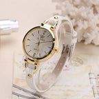 Cordula – Women's Gold-Tone Quartz Watch with Leather Strap