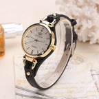 Cordula – Women's Gold-Tone Quartz Watch with Leather Strap