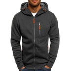 Cornelius - Men's Zip Front Hoodie with Chest Pocket