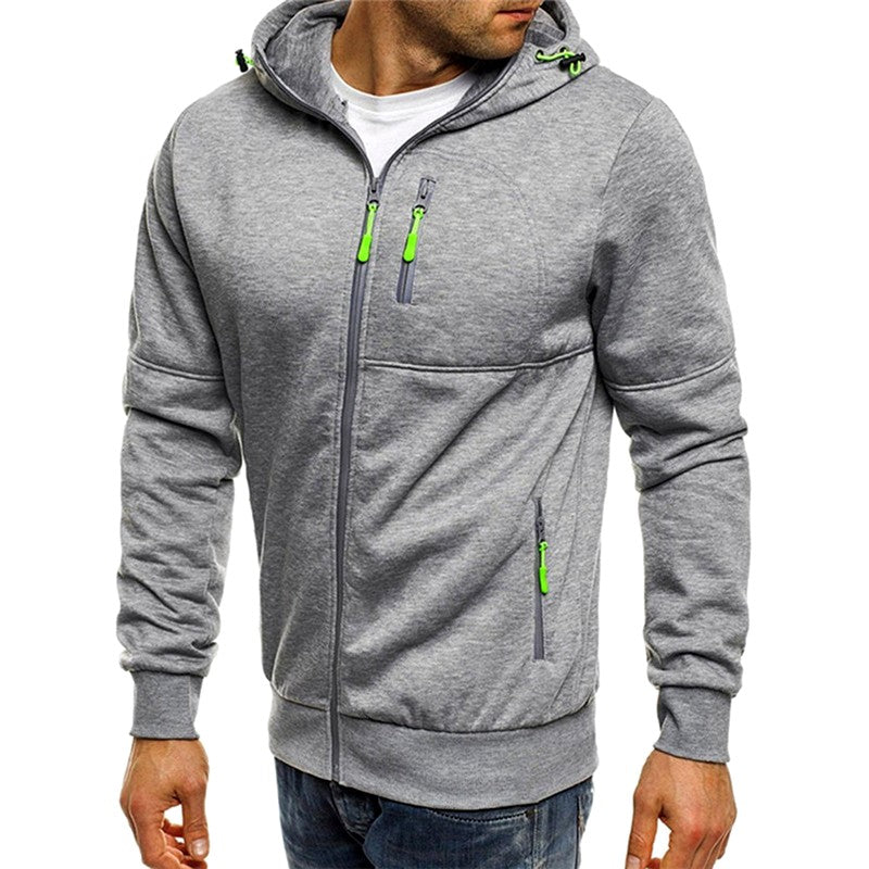 Cornelius - Men's Zip Front Hoodie with Chest Pocket