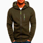 Cornelius - Men's Zip Front Hoodie with Chest Pocket