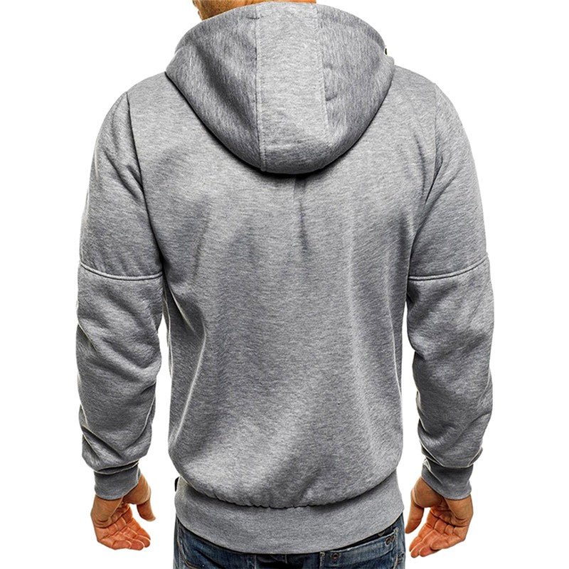 Cornelius - Men's Zip Front Hoodie with Chest Pocket