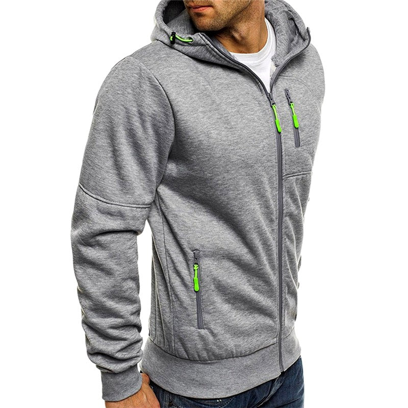 Cornelius - Men's Zip Front Hoodie with Chest Pocket