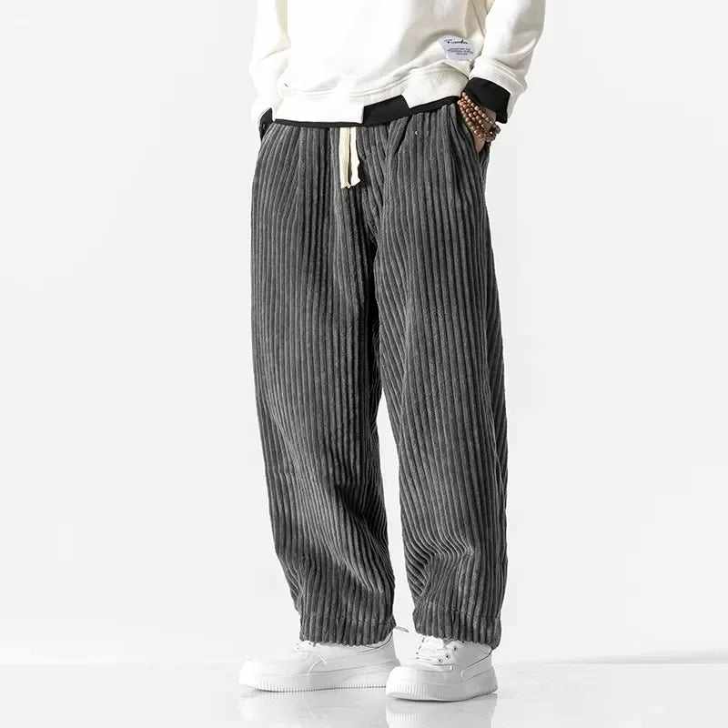 Craig - Men's Corduroy Wide Leg Drawstring Casual Bottoms 10