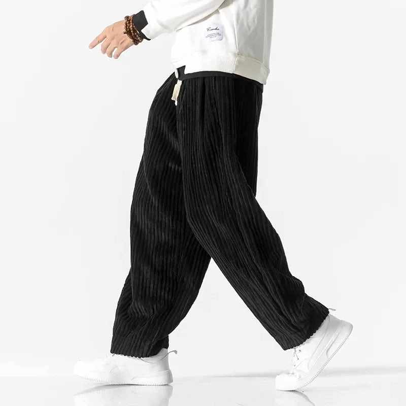 Craig - Men's Corduroy Wide Leg Drawstring Casual Bottoms 9