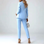 Cressida - Women's Tailored Long Sleeve Suit Set 8