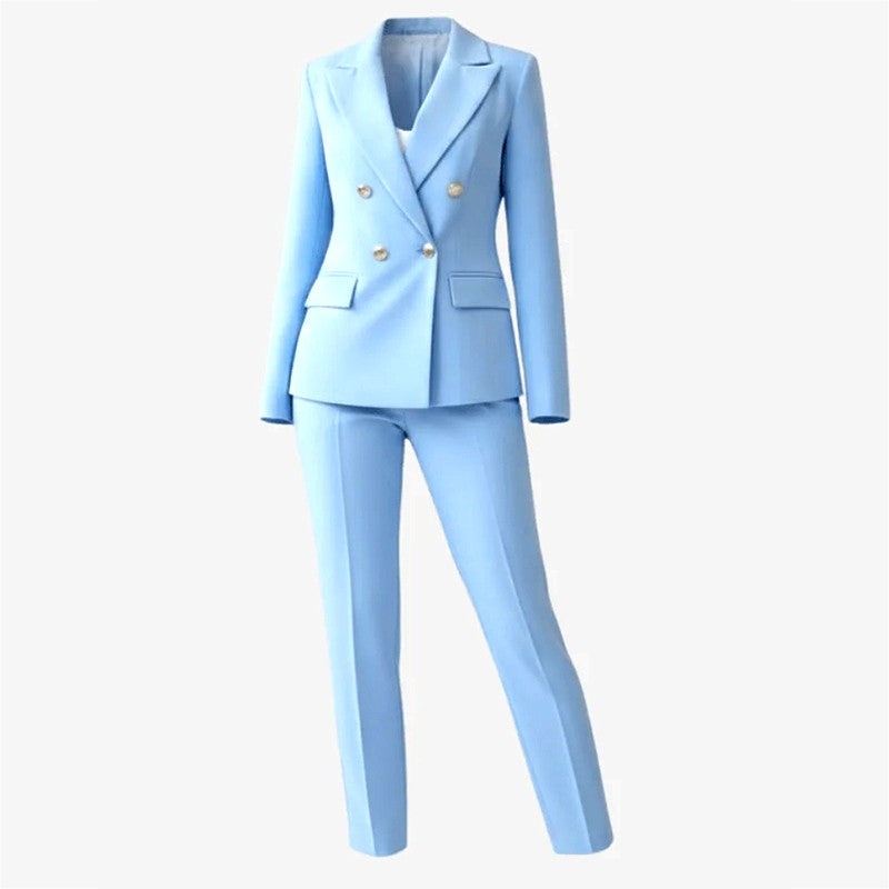 Cressida - Women's Tailored Long Sleeve Suit Set 9