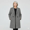 Cristal - Women's Herringbone Button-Front Coat