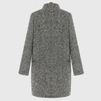 Cristal - Women's Herringbone Button-Front Coat