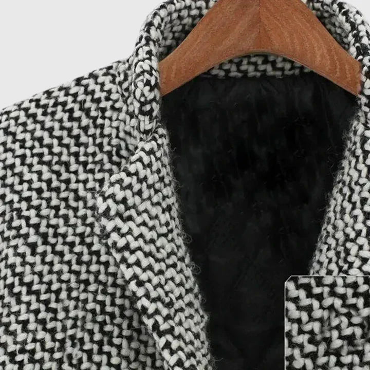 Cristal - Women's Herringbone Button-Front Coat