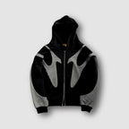 Cristobal - Men's Flame Print Full Zip Hoodie Sweatshirt 3